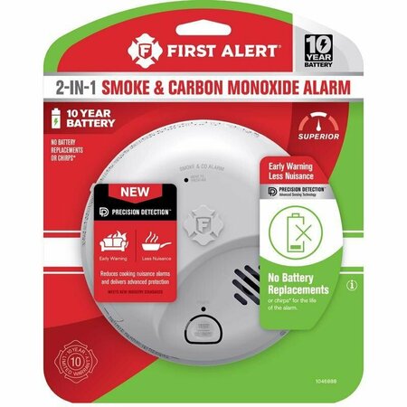 FIRST ALERT 10 Year Battery-Powered Ionization Smoke and Carbon Monoxide Detector 1046888